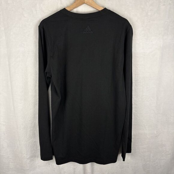 Adidas Essentials Big LOGO SJ Shirts Run Black Tee IC9308 Sz Medium Tall MT NWT - Picture 3 of 5